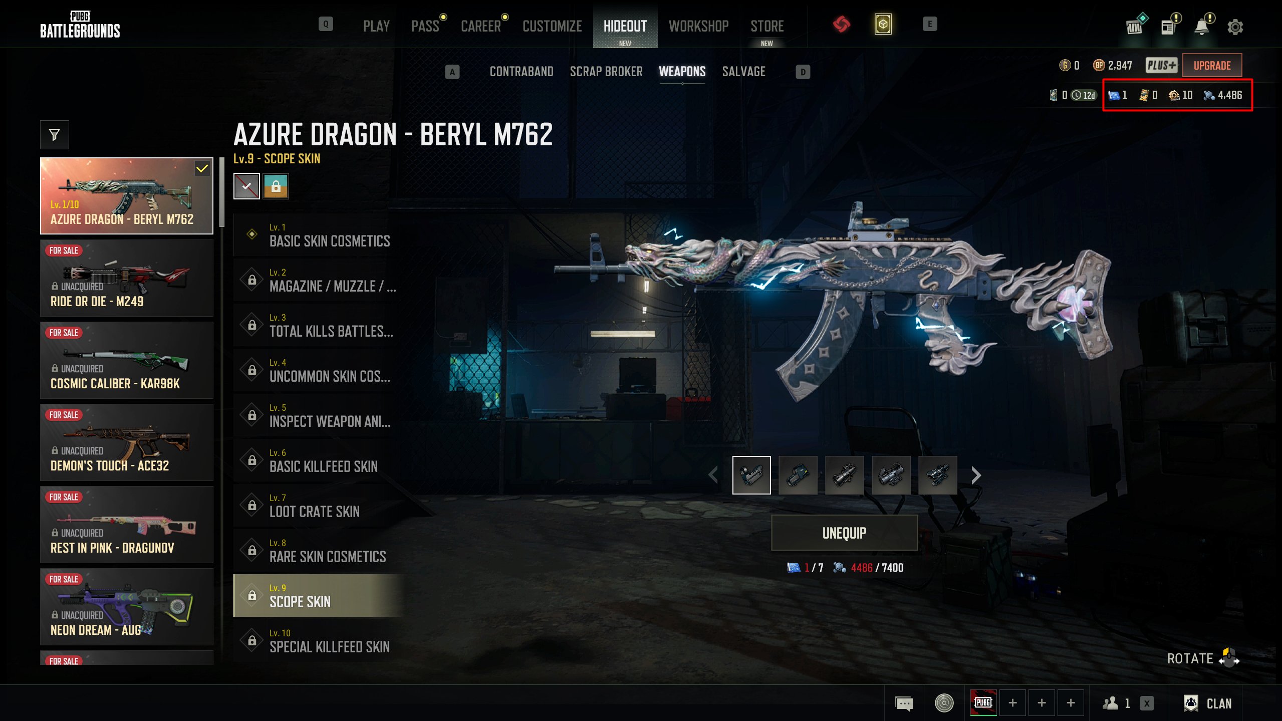 🔥[PROGRESSIVE] BERYL M762 AZURE DRAGON🔥CLOTHES🔥STELLAR BLADE🔥35 WEAPONS💥4 BATTLESTAT💥AUTODELIVERY✅, No BATTLEGROUNDS Plus