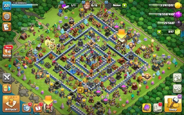 18 TH | 221 LVL | 65/87/60/57/33 | 897 гемов + фулл экипа, 18 TH Родной Деревни, 10 TH Строителя