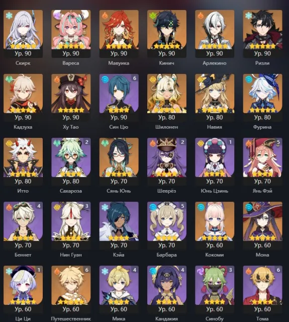 ACCOUNT PRO MAX |21 legendary character|6 legendary weapons Skirk-Varesa-Mavuika-Kinich-Arlequin-Rizli, Any platform, Email linked, Any, Levelled up, AR 58