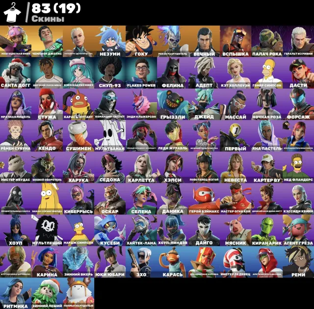 ‼️🔥 Goku | Nezumi | Multicolor Vivi | Eternal | Paradigm | Champion Jones 🔥‼️, Sale, skins 83