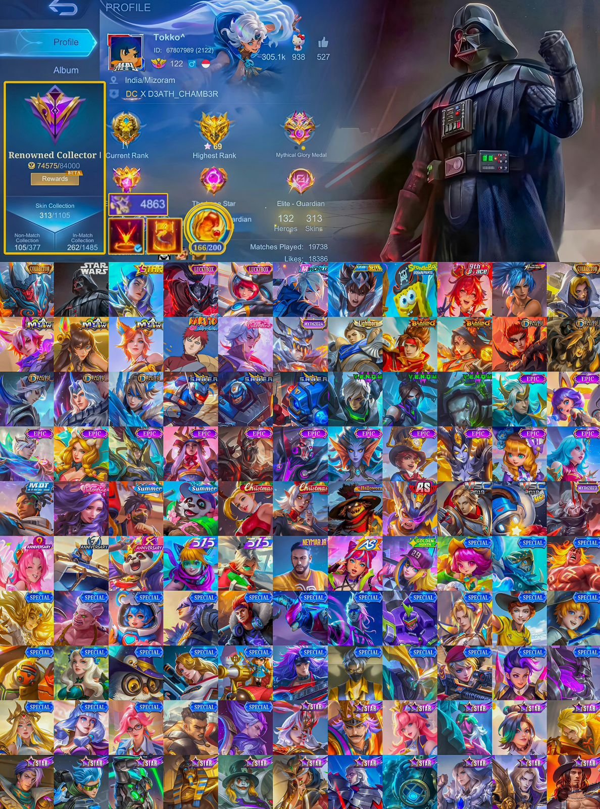 🔥 Mythic account with 210 skins! 🔥