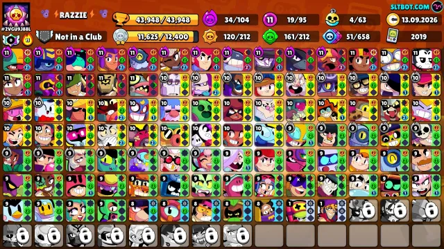 🔥ACCOUNT 2019 YEAR HAS 10 TITLES WITH BATTLE PASS🔥+2000 in CLASH ROYALE, 43948 trophies, 95 brawlers