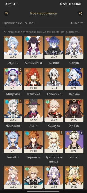 Super fat, Colombina + Signa, Flins + Signa, Odette. See description!, Any platform, Email linked, Lumine, Levelled up, AR 60, Primogems 50