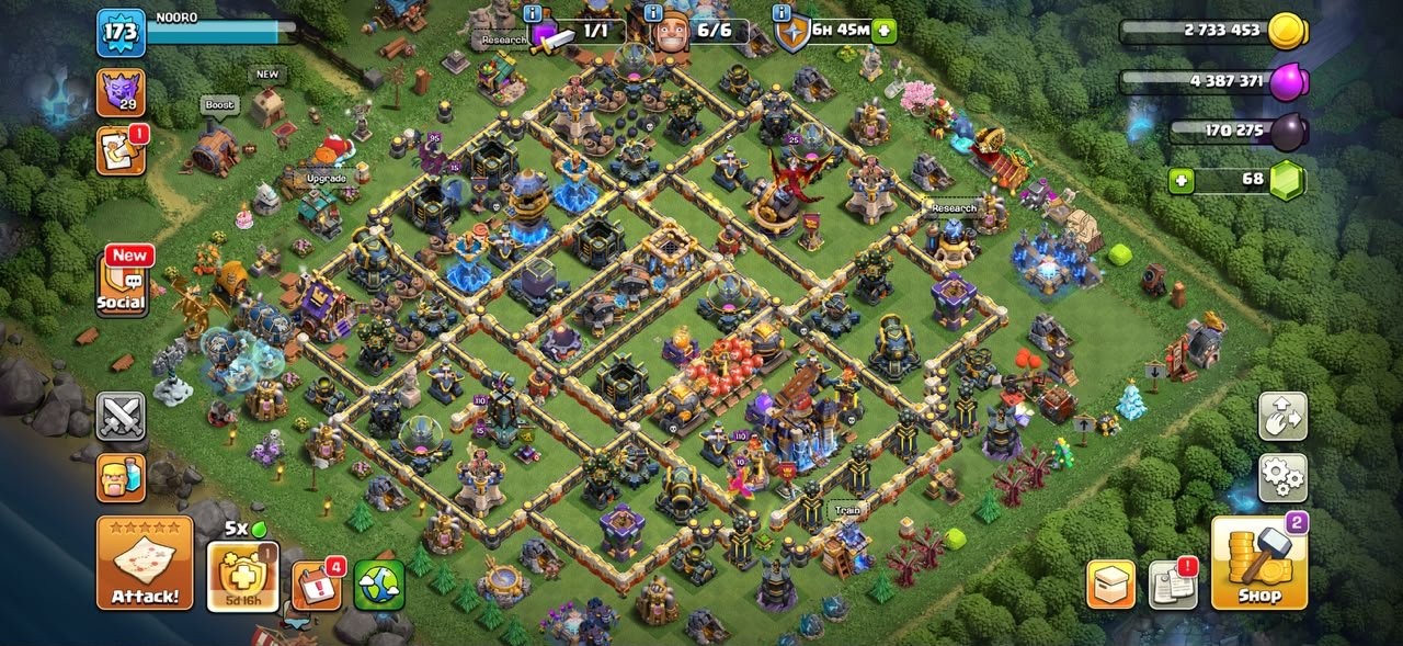 TH 18 Rare ID ▣ 7x Epic Max (Level 27) ▣ Max Defense & Walls ▣ 40-41-52-36-31-10 ▣ 12x Epic High, 18 TH Main Village, 10 TH Builder