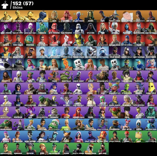 152 skins,4050Vb,Old PvE, Продажа, скины 152