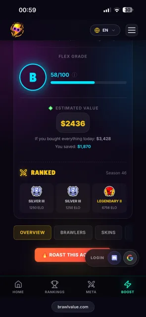 super account brawl stars mnogo legendars brawl stars, trophies 31000, brawlers 87, primes 10