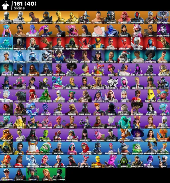 ❤️TRAVIS SCOTT + ION ET ROGUE SPIDER KNIGHT ❤️COMPTE COMPLET + CHANGEMENT D'EMAIL❤️GRANDE OFFRE, Vente, skins 161