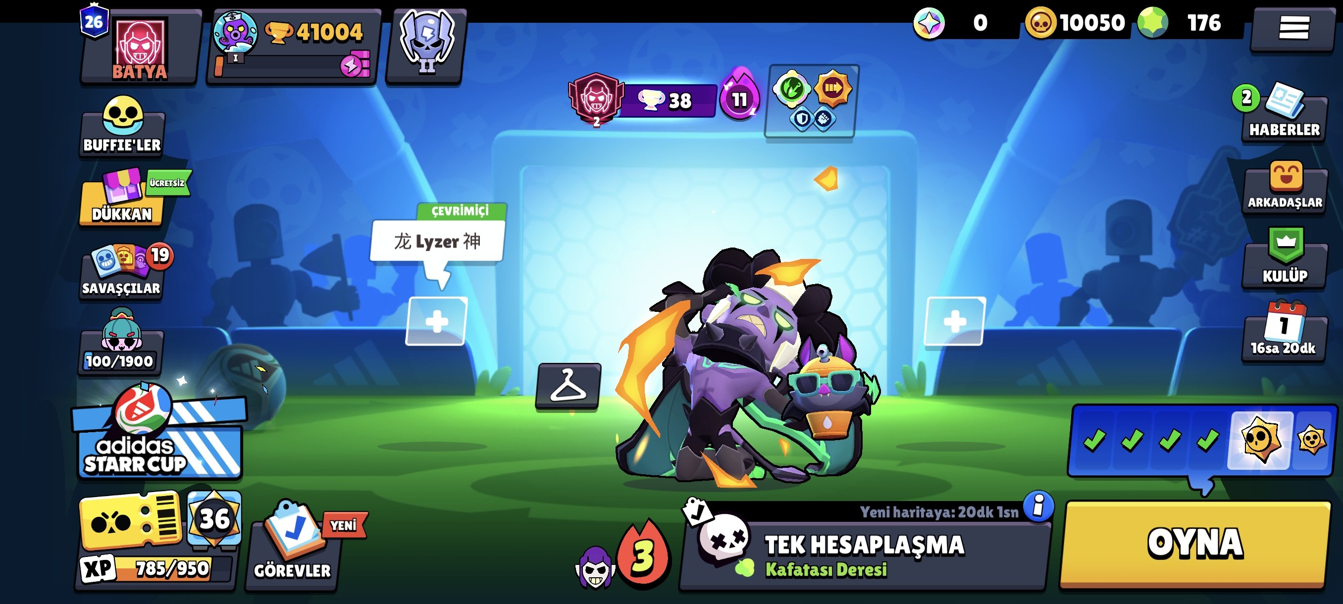 A good account with a large number of fighters, trophies 41000, brawlers 99, primes 26