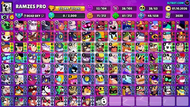 Brawl Stars Account 37,285❗️ 2020❗️ ‼️Full unlinking of Suppersell id to your email‼️, 37,289 trophies, 105 brawlers, 16 primes