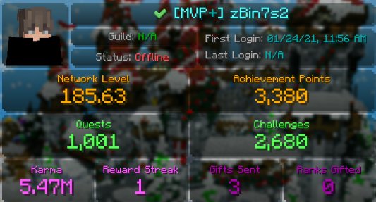 💎MVP+💎185 LVL HYPIXEL💎294 BW STAR HIGH FKDR💎20000 DUELS WINS💎, Sale