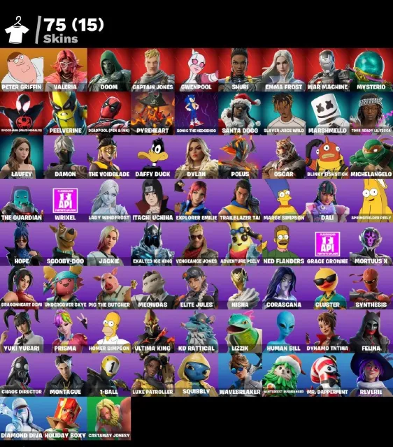 [PC/XBOX/PSN]| 75 SKINS | LVL 684 | 100VB | PETER GRIFFIN, GWENPOOL, MILES MORALES | PEŁNY DOSTĘP 🔥, Sprzedaż, skiny 75