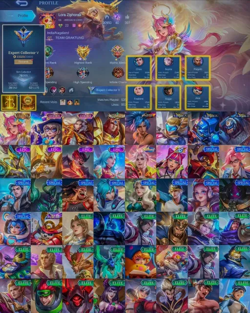 Florian collector 2x lucky box Karina kof and many more skins, Продажа, Ранг: Эпик, Уровень: 22, Процент побед: 50%, Герои: 40, Облики: 78