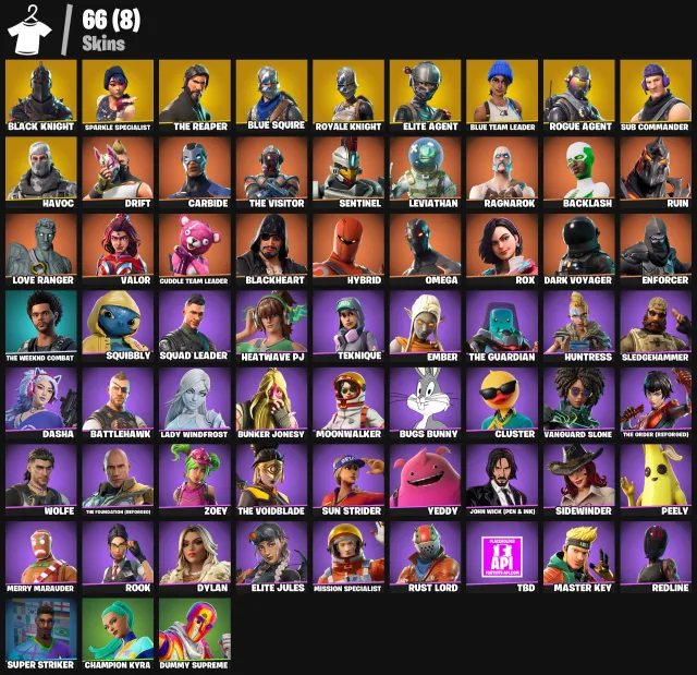 [PC] 66 skins | Black Knight | Sparkle Specialist | The Reaper, Sale, skins 66