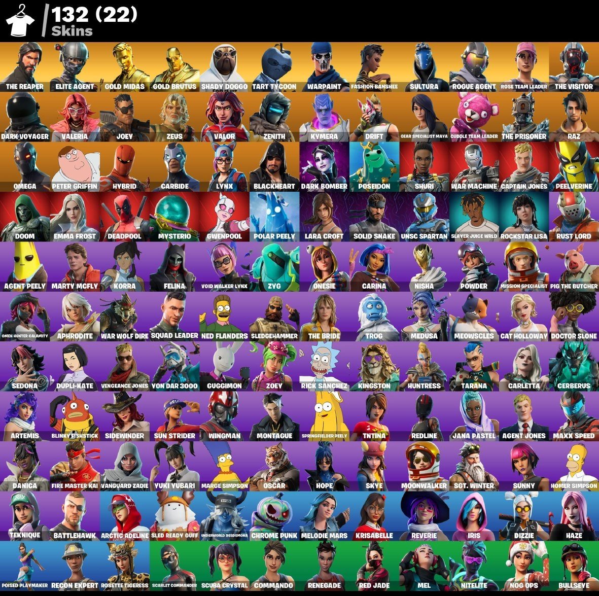 Take The L+OG STW/The Reaper/Elite Agent/Dark Voyager/Omega/Rogue Agent/Gold Brutus/Drift, Sale, skins 132