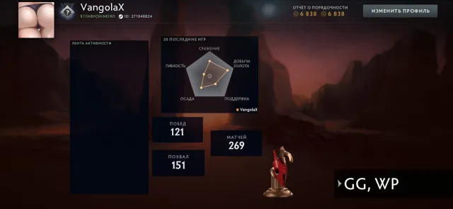 🧿💤1200 MMR💎6838 HONOR🧊NOT BOOSTED BY BOTS❄️21 TROPHY LEVEL🧿FULL ACCESS💤RANK OPEN💎RANKING🌎💎, Sale, 1200 MMR, 6838 honor, 6838 politeness, 268 matches