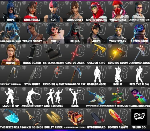 Account from Chapter 1 with Travis Scott and Astro Jack, hilarious, etc., Sale, skins 211