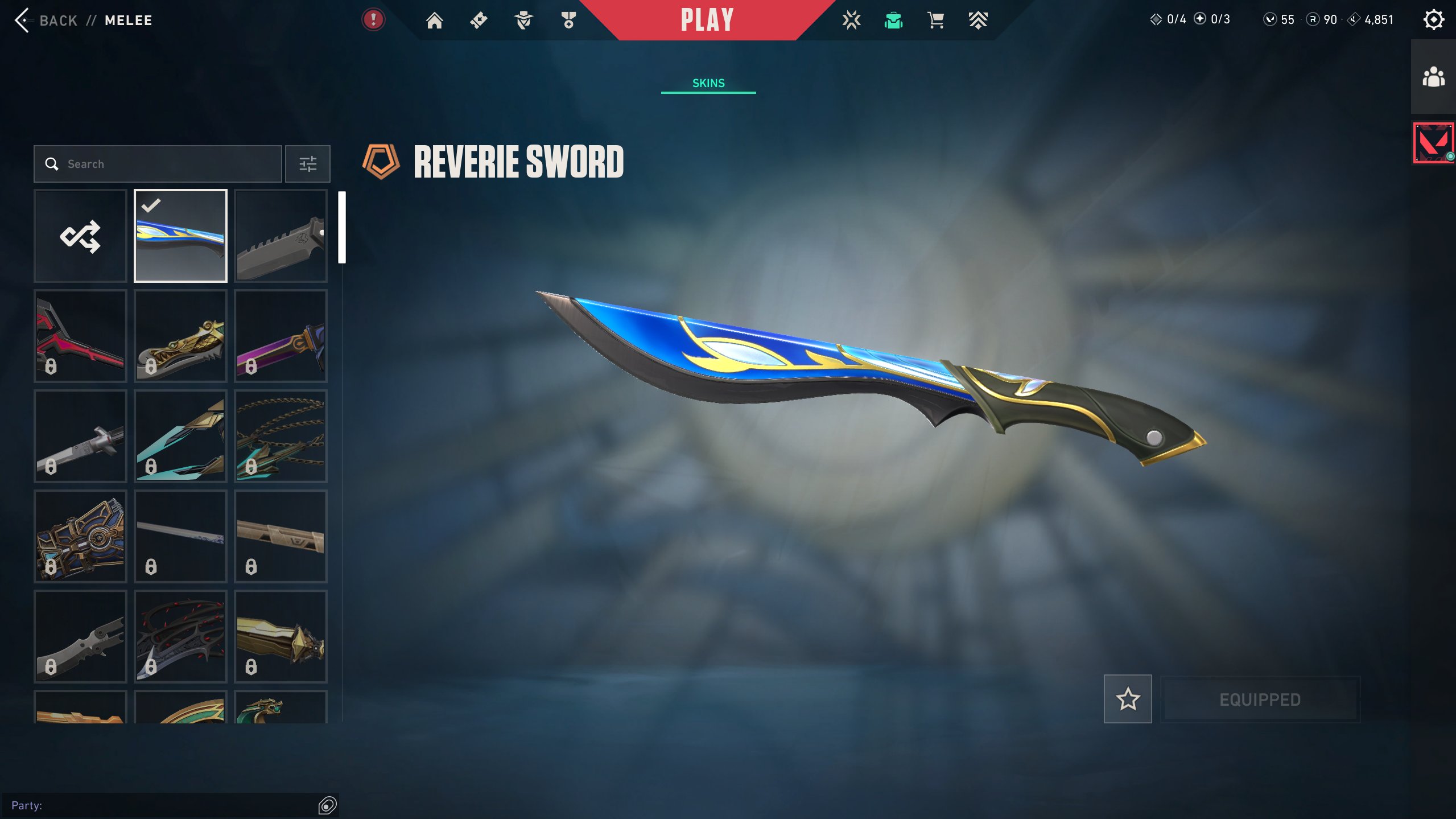 〖 1 Knife ✦︎ 1 Skins ✦︎ Reverie Sword 〗, Sale, Bronze 2, Agents: 9, Skins: 1