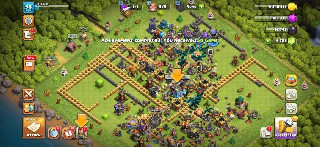 🪸 TOWN HALL 18 🪸 🦩 BUILDER HALL 7 🦩 🎋 BUILDERS 5 🎋 🌟 LEVEL 98 🌟 🍇 GEMS 6708 🍇 🚀 AUTO DELIVERY 🚀, 18 TH Home Village, 7 TH Builder Base
