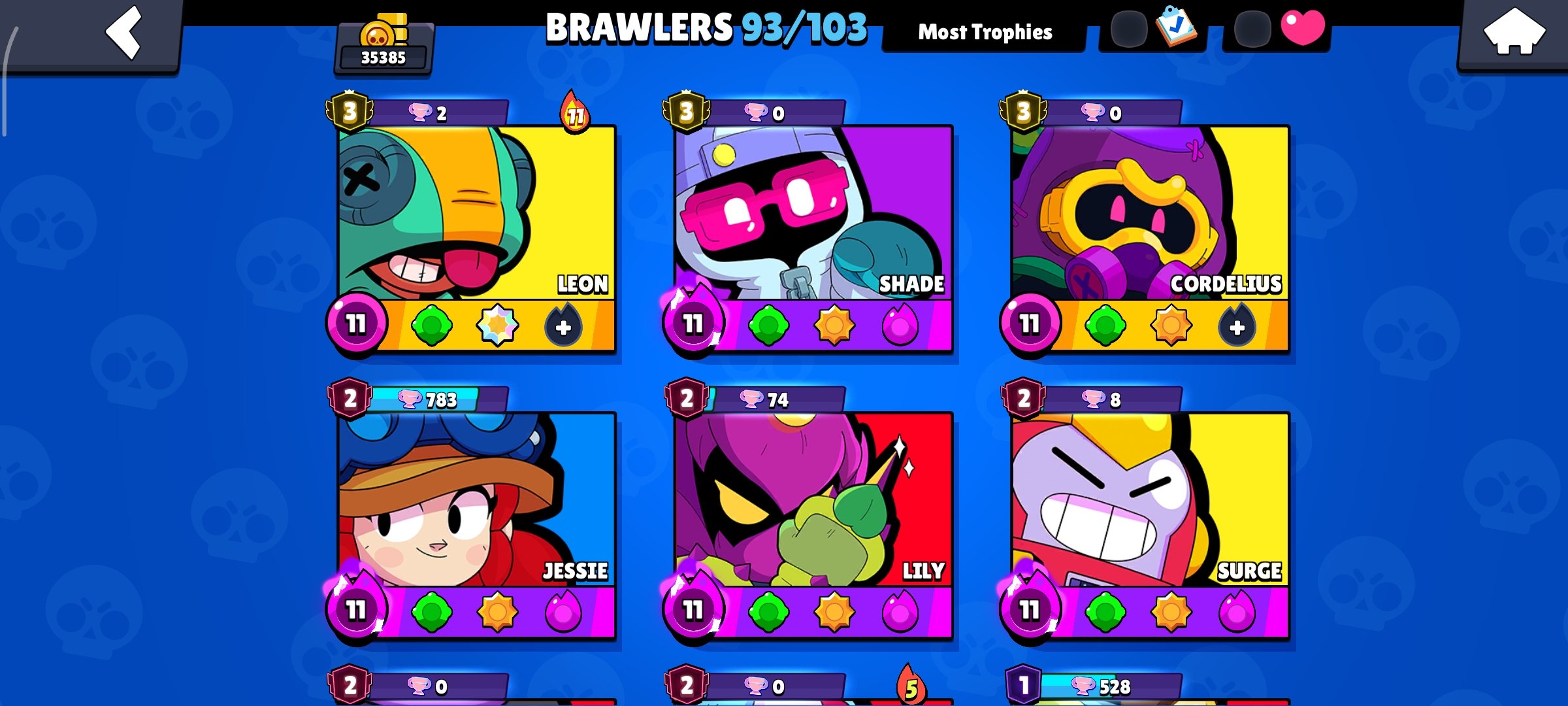3x PRESTIGE 3 , R35 PIN BEST ACCOUNT FOR IT'S VALUE, trophies 35000, brawlers 96, primes 26