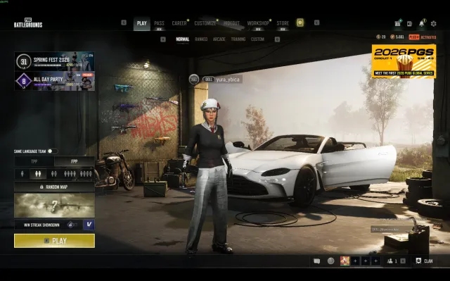 ASTON MARTIN V12-VANTAGE ROADSTER [PROGRESSIVE] GUNS, Yes BATTLEGROUNDS Plus