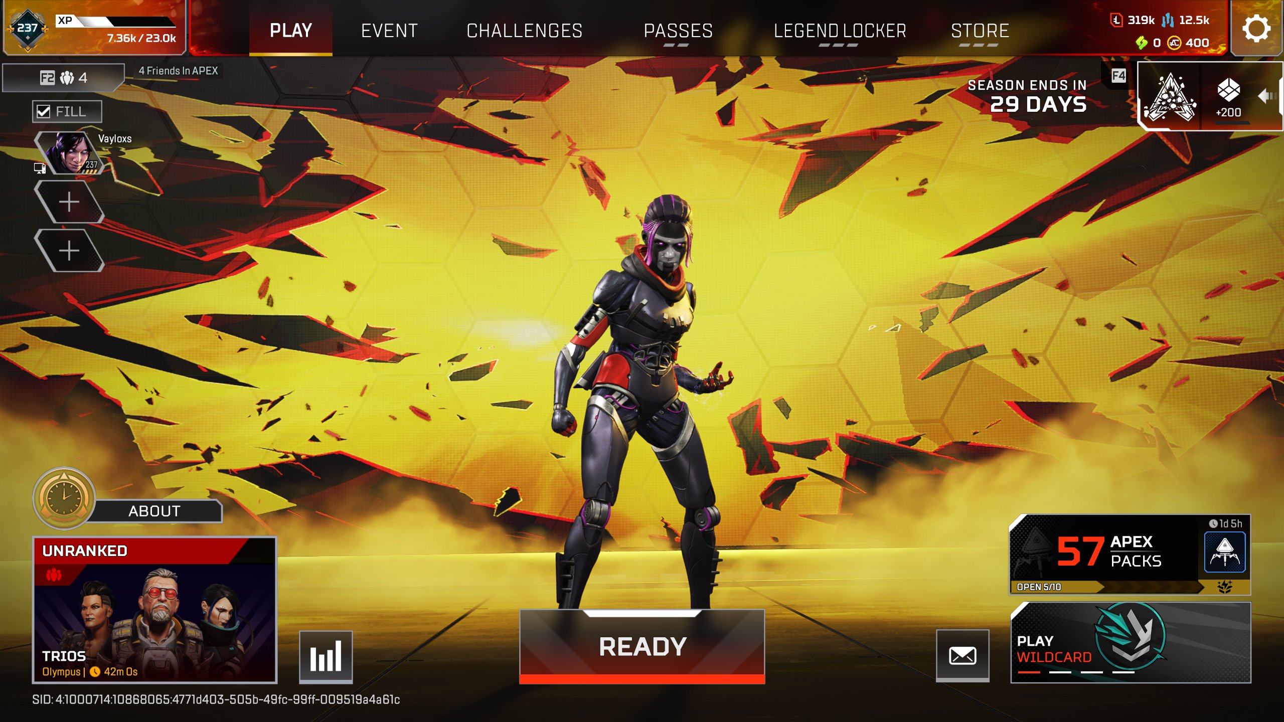 Season 3 Predator Account, Apex Predator, 1237 level, Relic: Yes