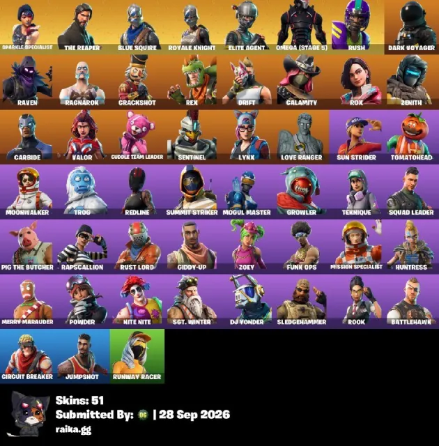 🌸51 skinów 🌸| Sparkle Specialist | The Reaper | Blue Squire | Royale Knight | Elite Agent |, Sprzedaż, skiny 51