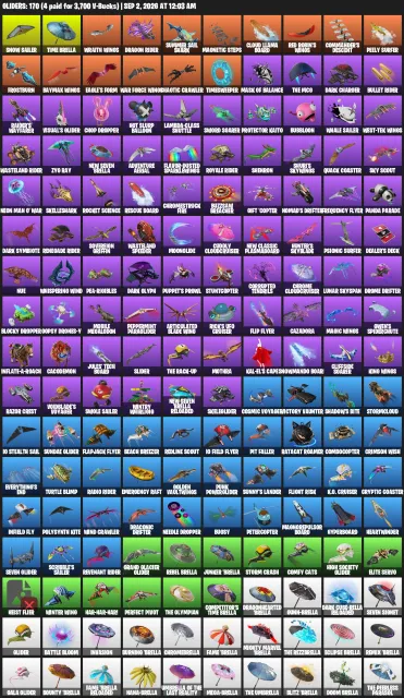 🏆🏆 171 Skins BEAUCOUP DE DELTAPLANES, KIROK ET ÉMOJIS, SUR L'ACCOUNT IL Y A GTA 5 🔥🔥, Vente, skins 171