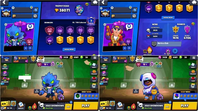 💜Brawl Stars Account💜Werewolf Leon, Corsair Colt, Witch Shelly💜3x Old Mythic💜 with email💜, 38071 trophies, 95 brawlers, 7 primes