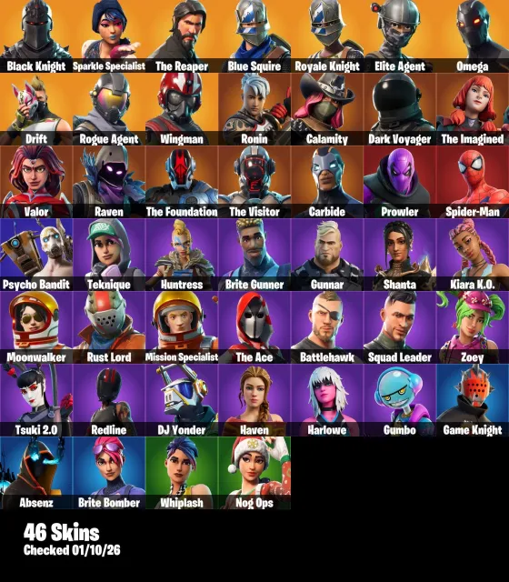 [PC/PSN/XBOX]❤️46 Skins❤️Black Knight❤️Sparkle Specialist❤️Floss❤️800 VB❤️, Verkauf, Skins 46