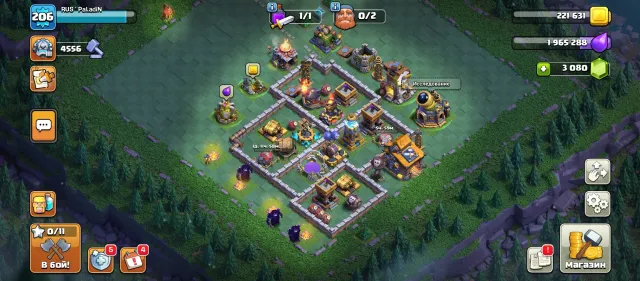 📌 Фулл TH16 • 23 пропуска • 👑 CR: 21 Арена • 8014🏆, 16 TH Родной Деревни, 10 TH Строителя