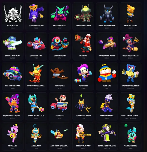PERSONAL ACCOUNT / LOTS OF COOL SKINS, trophies 29892, brawlers 103, primes 1