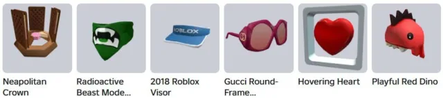 2017 | Radioactive Beast Mode Bandana + Neapolitan Crown + 2018 Roblox Visor, Sale, Voice chat: No