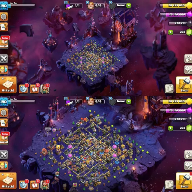 TH18 🏆 LEGENDARY COSMIC SCENERY 🏆 4X PAID SCENERY 🏆 11X EQUIPMENT 🏆 HEROS 46-67-45-30-23-5, 18 TH Родной Деревни