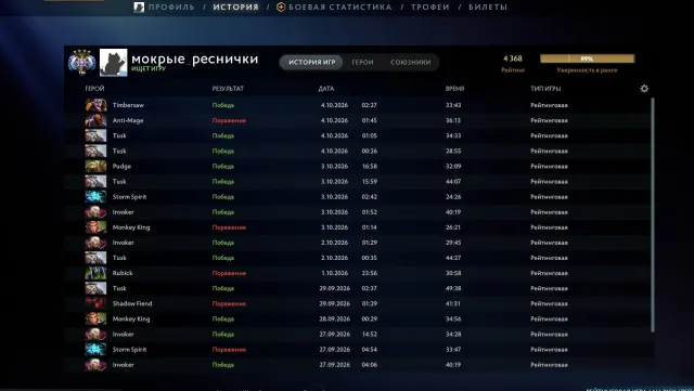 🟡4300🟡Властелин 4 🟡56 трофей🟡8600 ПОРЯДОЧНОСТЬ🟡МЕЙНПУЛ, Продажа, 4050 MMR, 8600 порядочности, 10000 вежливости, 2300 матчей, 2000 часов