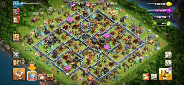 TH 17 Almost Max Defense 🛑 Heroes 90-90-65-70-42 🛑 All 9x Epic Equipment 🛑 Troops Almost Max, 17 TH Main Village, 10 TH Builder