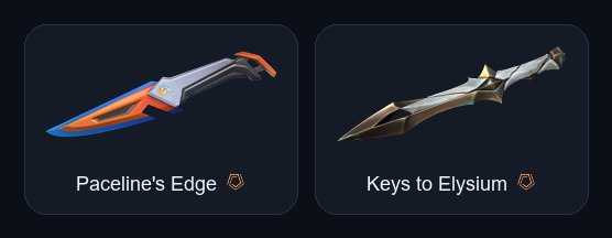 【 Paceline's Edge 】 【 Keys to Elysium 】 【 Paceline Vandal 】 【 Keys to Elysium Vandal 】, Sale, Silver 2, Agents: 11, Skins: 27