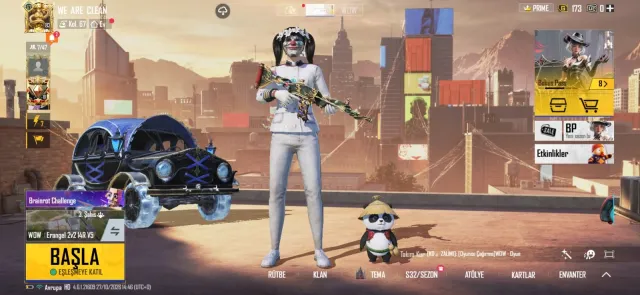 Аккаунт в PUBG Mobile, Продажа, 83 уровень, Ранг: Ас, 100+ мифик скинов, 50+ прокачиваемых оружий, 20+ килл чатов, Нет спорт каров
