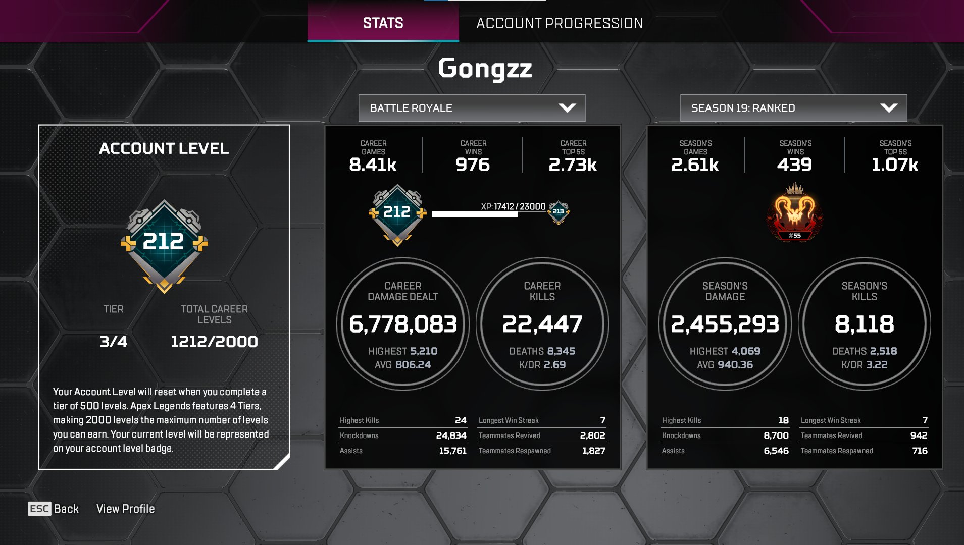 OGE#55 PRED(top 100) 6X master(4x animated)-ALGS-22,000kills HORIZON Relic 263 legendary, Apex Predator, 712 level, Relic: Yes