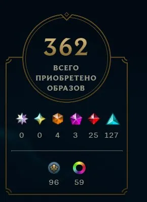 all champs 362 skins, 3 mif . 25 leg . 4 absolute, Sale, level 465, champions 170, skins 362, Unranked