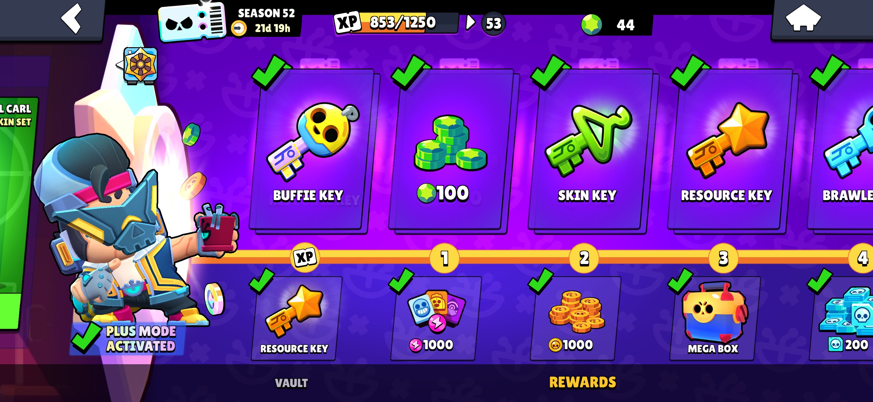 [93477🏆] [72 11 with hyper] [8 11 without hyper] [38 buffie], trophies 93477, brawlers 104, primes 74