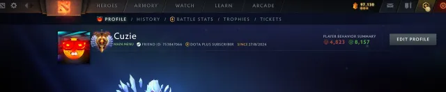 Immortal Mainpool - Fast Search - 6089 MMR - Priced to Sell, Продажа, 6089 MMR, 8157 порядочности, 4823 вежливости, 1114 матчей, 1000 часов