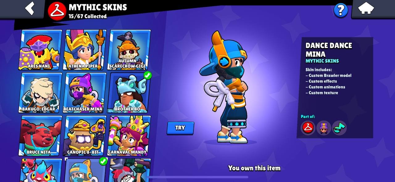 🏆72850🏆👑KING LOU👑👻MALEFICENT COLETTE👻 💫2 OLD BPs💫🏅36 Brawlers (Rank 30+)🏅⛩️ODIE + DUSTIN⛩️, trophies 72915, brawlers 104, primes 45