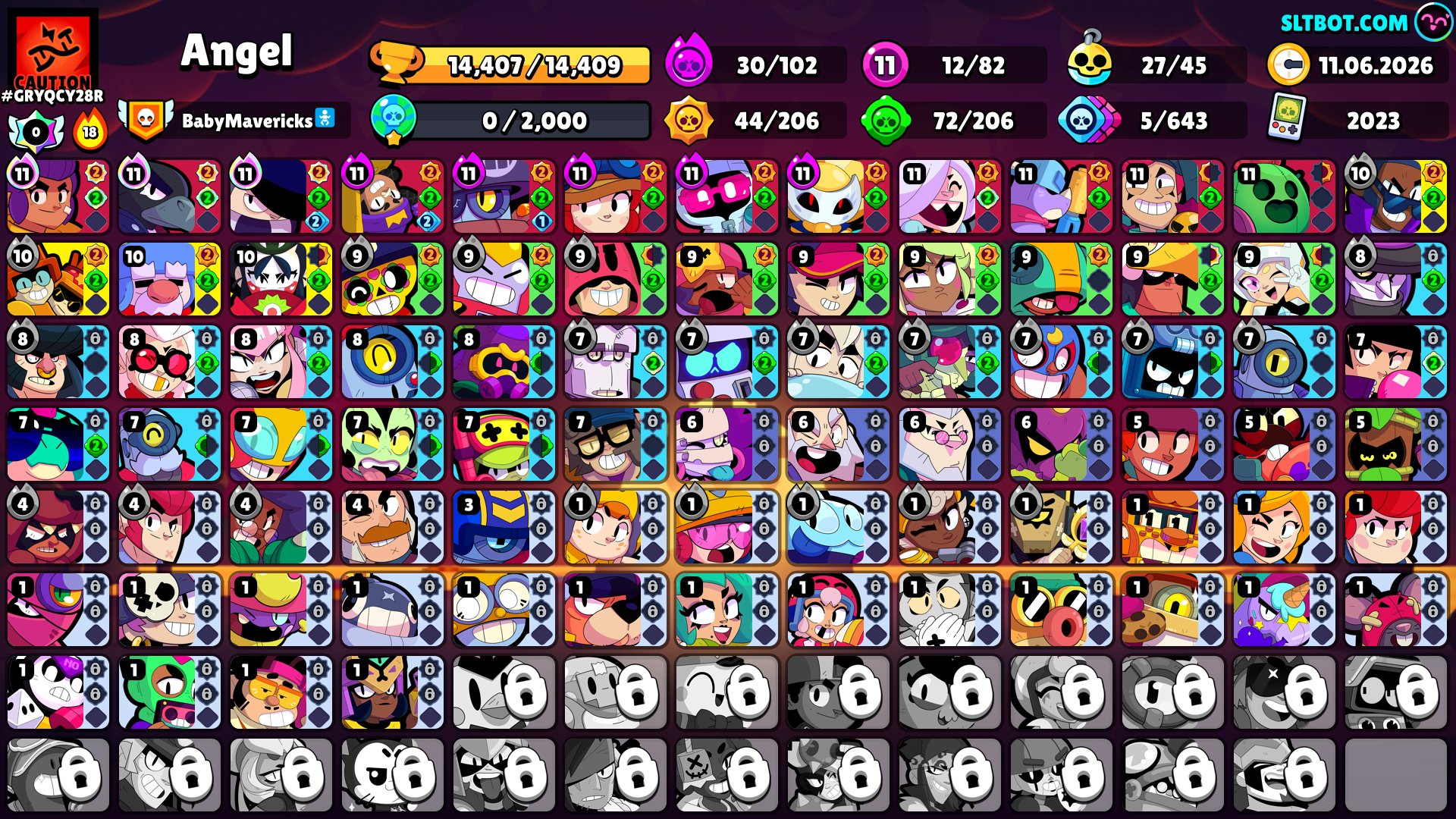 ❗️FAT ACCOUNT❗️💎2 PRIME EDGAR💎⛩️4 BP+⛩️💥PAPER CORDELIUS💥🩸2 LEGS SKINS ON AMBER🩸👀READ DESCRIPTION👀, trophies 14407, brawlers 82, primes 4