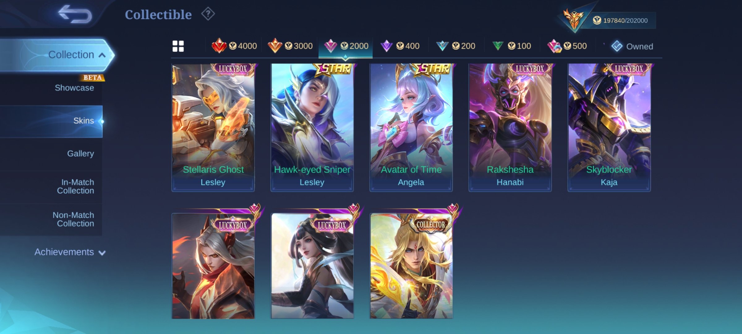 Account MLBB 517 skins🔥, Sale, Rank: Mythic, Level: 67, Winrate: 54%, Heroes: 132, Skins: 517