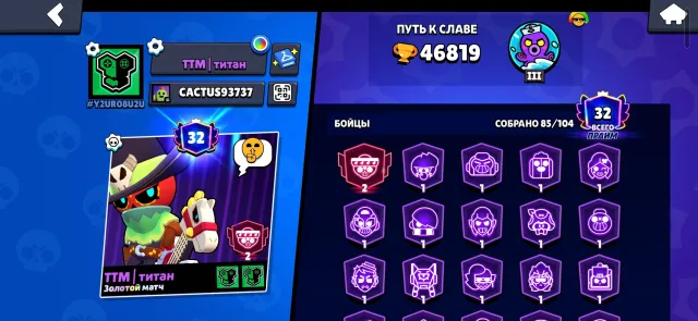 the account of 2022 is the juiciest on fanpay, buy it, played about 200 on it, trophies 46819, brawlers 85, primes 32