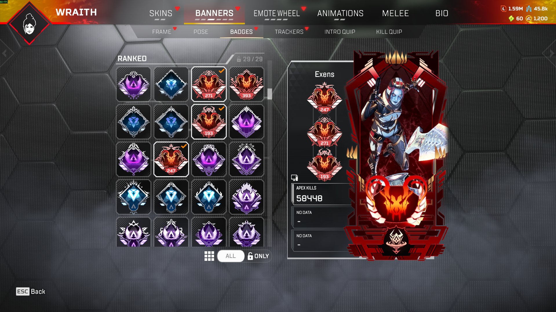 Season 1 account 15000 hours., Apex Predator, 701 level, Relic: Yes