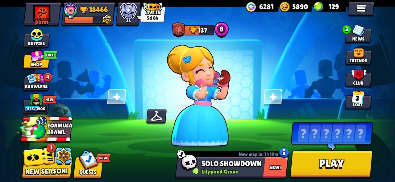 18 k🏆, 58 brawlers, 3 legs, 1 11 strength + 1 hyper, 129 gems, 5 k coins, 40 skins, description👇, trophies 18000, brawlers 58