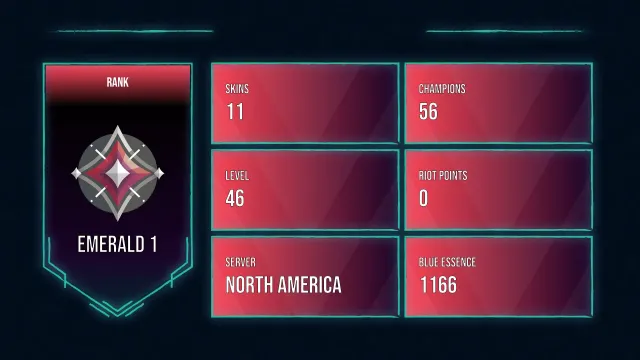 🥑 NA 🥑 11 SKINS 🥑 EMERALD 1 🥑 56 CHAMPIONS 🥑 46 LEVEL 🥑 INSTANT DELIVERY 🥑 Gs2NA 🥑, Sale, level 46, champions 56, skins 11, Emerald