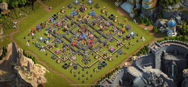 🌹 Full 18 defense/ Full walls/ Easy to upgrade/ Skin set/ Good gear/ Hero rush 74/84/56/65/33/15🌹, 18 TH Native Village