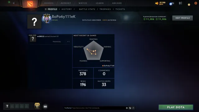 ✿ Poziom: 22 ✿ NATYCHMIASTOWA DOSTAWA 24\/7 ✿ Rodzaj poczty bez doładowań ✿ 100% Gwarancja, Sprzedaż, 4321 MMR, 11386 uczciwości, 11386 uprzejmości, 378 meczów, 221 godzin